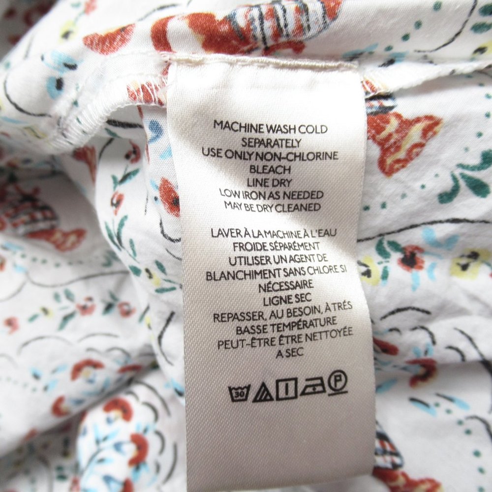 By Anthropologie Poplin Tie-Front Side-Slit Skirt Oyster White - Small - Picture 10 of 10